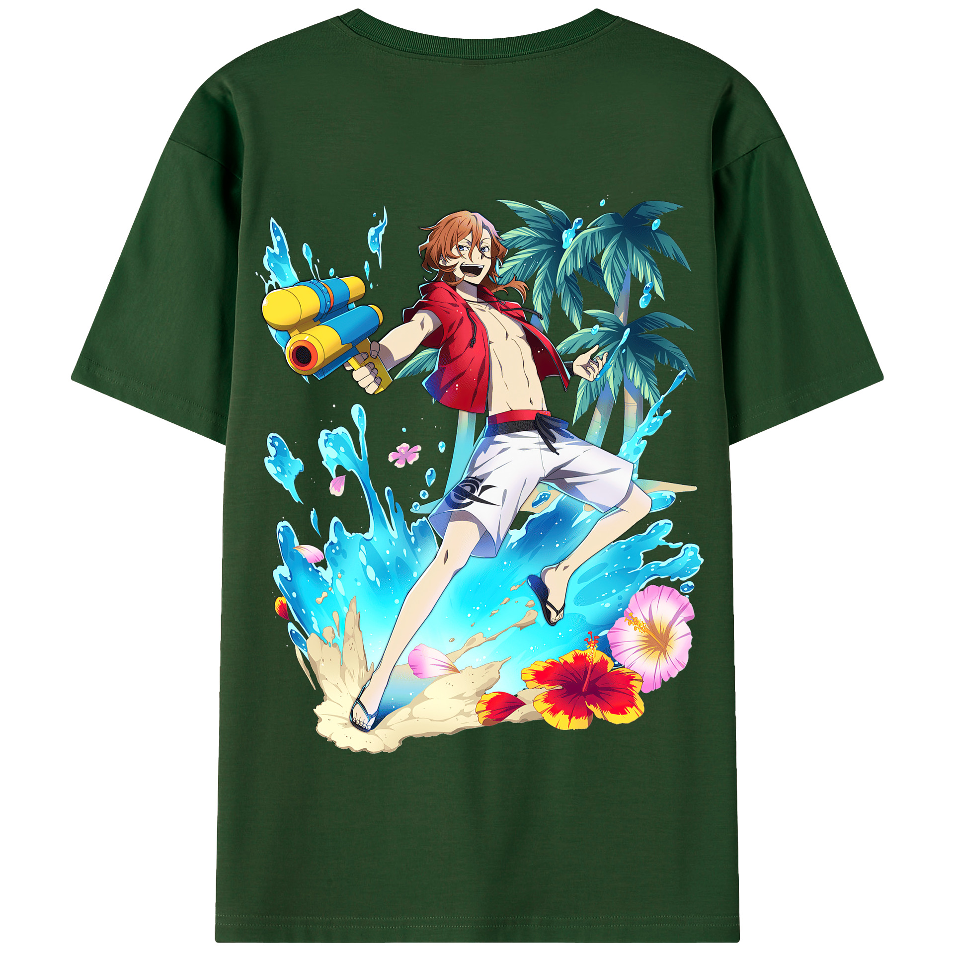 （画像用） 文豪ストレイドッグス Bungo Stray Dogs 綿100％半袖Tシャツ（背面プリント）